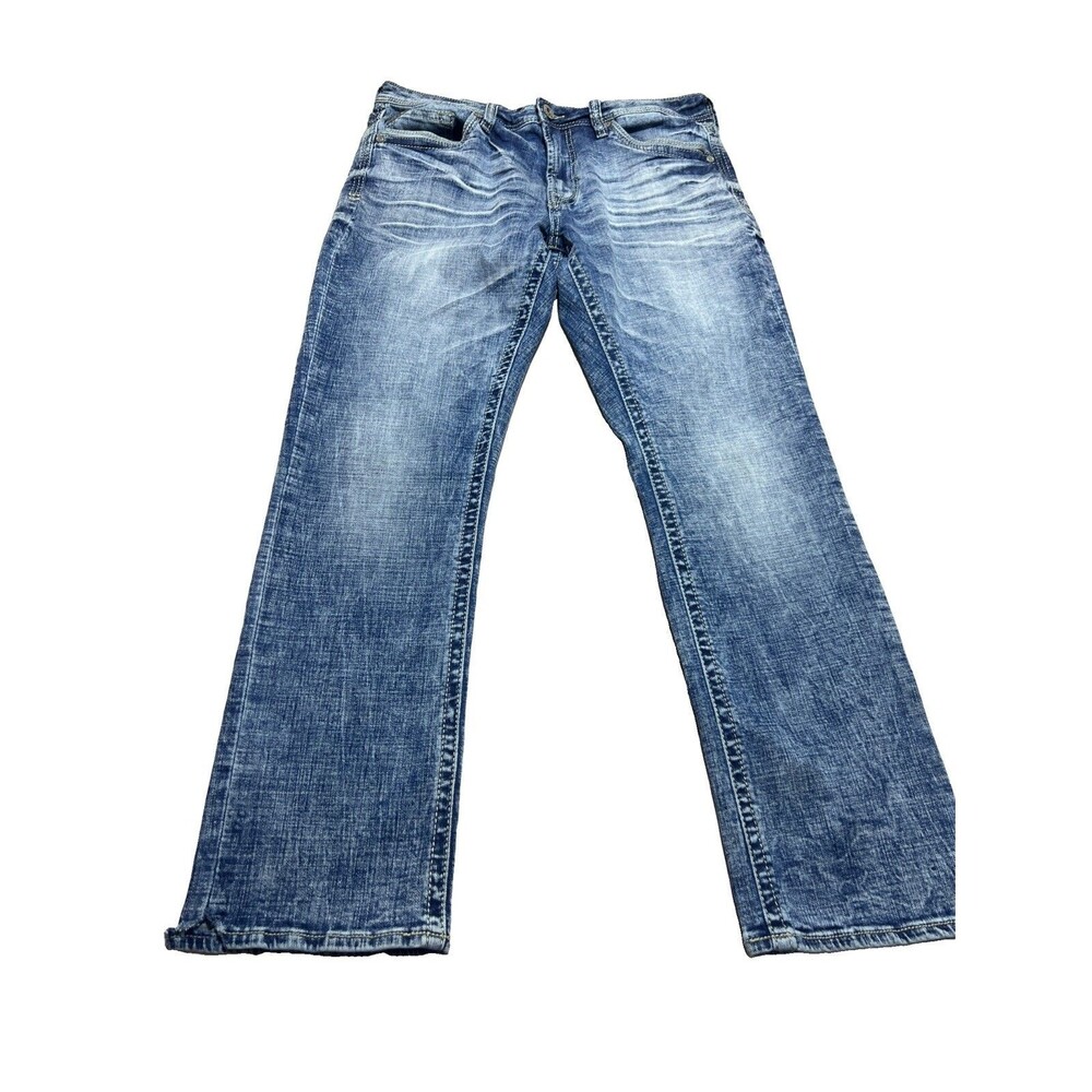 Salvage Mayhem Regular Bootcut Jeans Mens 32x30 Light Wash Buckle Exclusive Dist